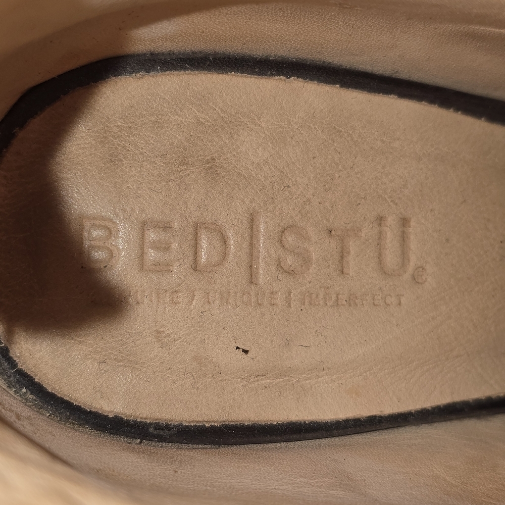 BED STU ONSET BROWN PEEP TOES DRESS BOOTS BOOTIES BOHO STACKED HEEL SIZE 7 - Picture 12 of 13